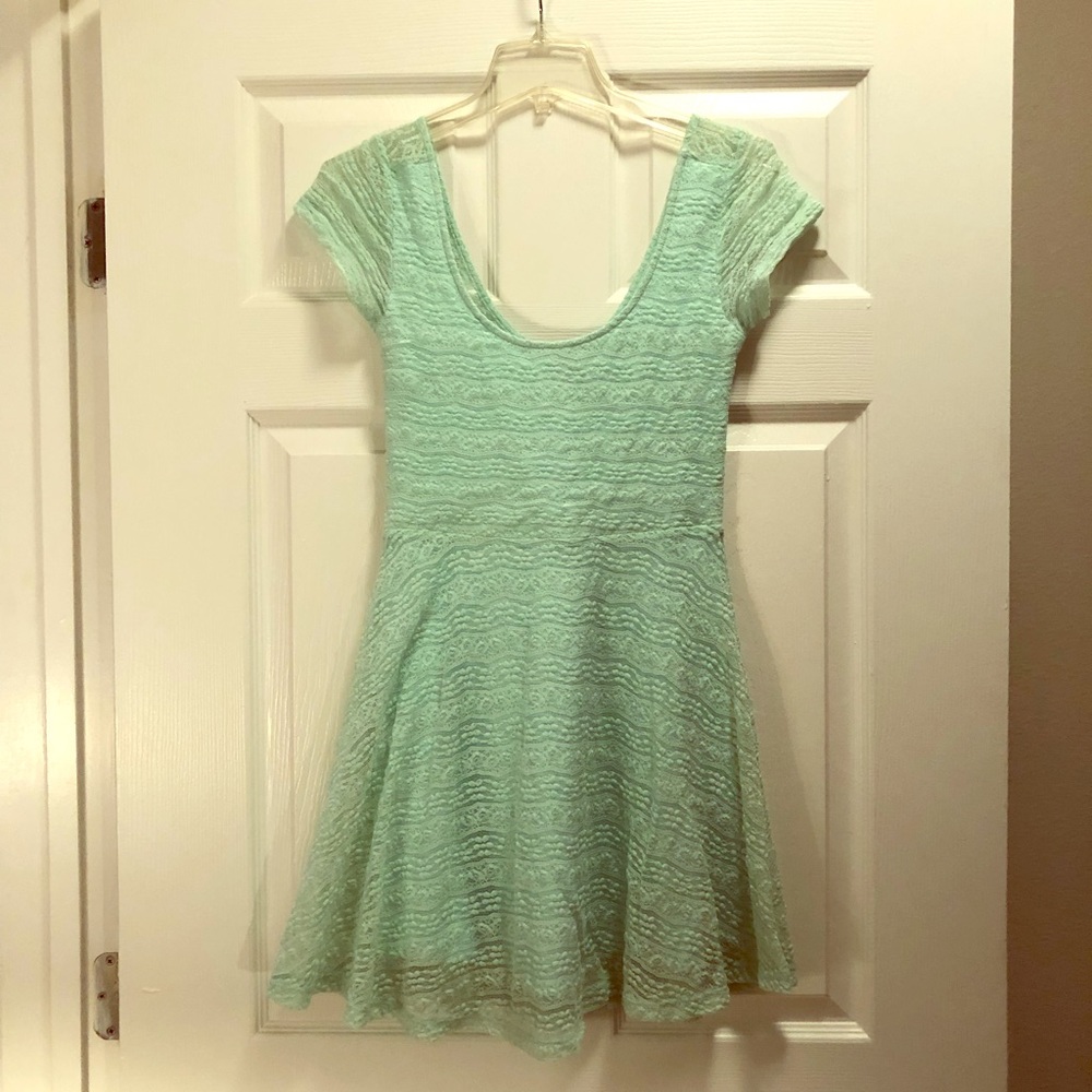 Short teal dress